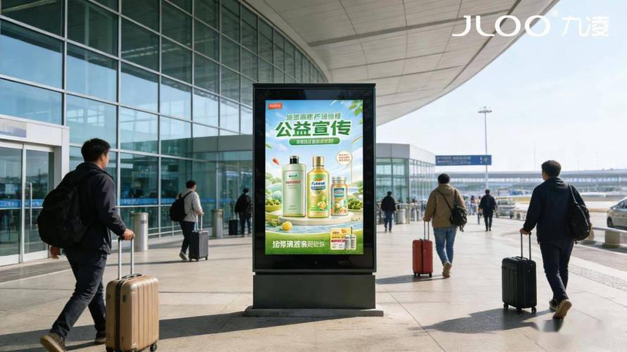 九凌jloo户外广告机 分屏显示一屏多用，多内容展示稳定运行